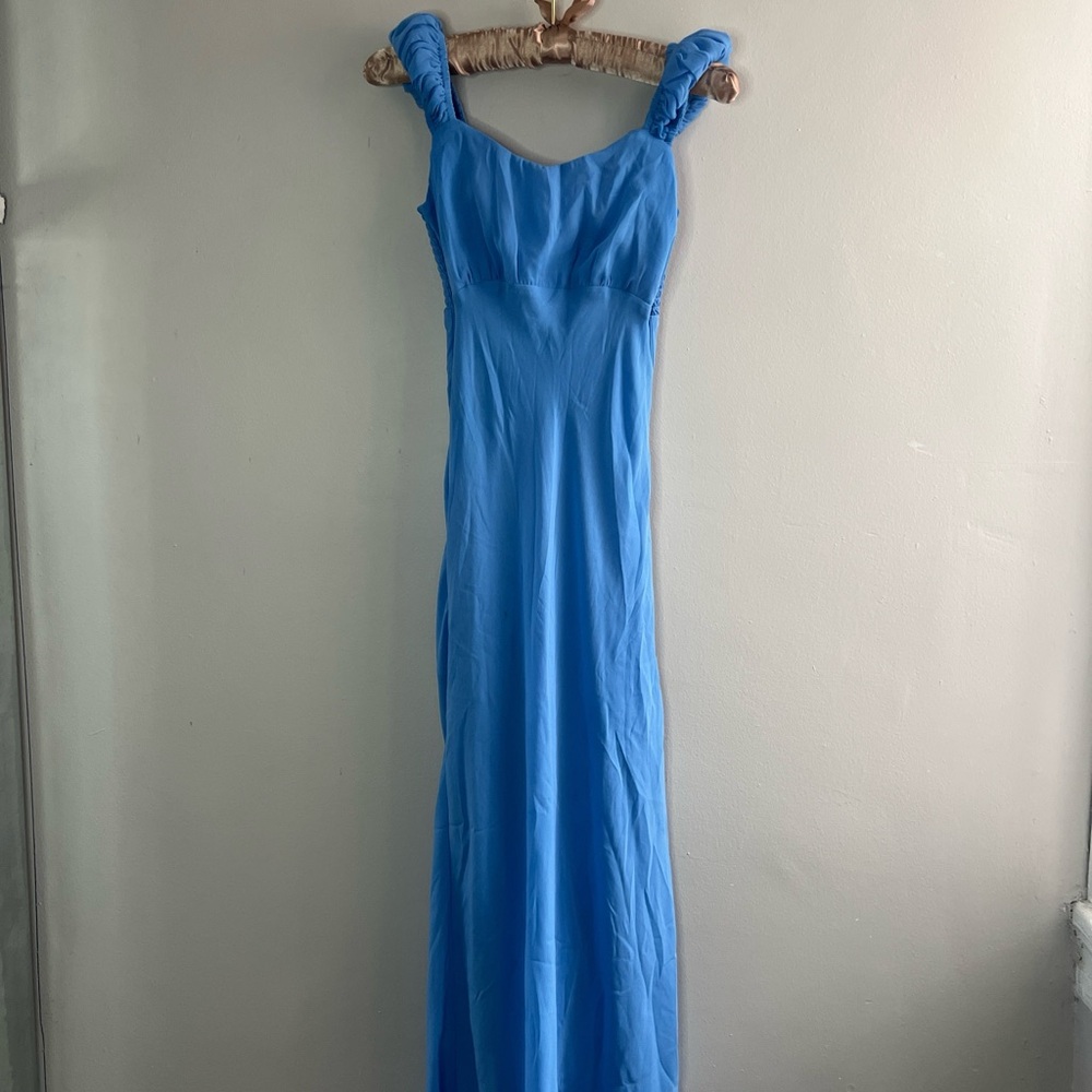Abercrombie and Fitch Elegant Blue Sleeveless Dress